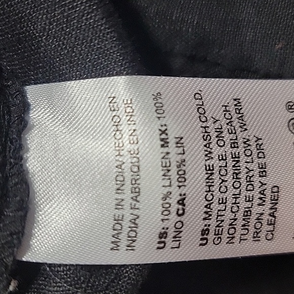 Chico's Size 0.5P Black Drawstring Waist Linen Pants.  Gently Used Condition - Picture 12 of 12